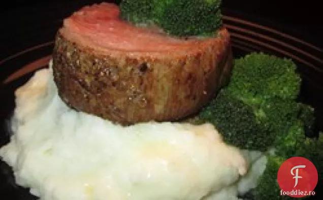 Filet de vită prăjit la tigaie cu ghimbir-unt brun Shiitake