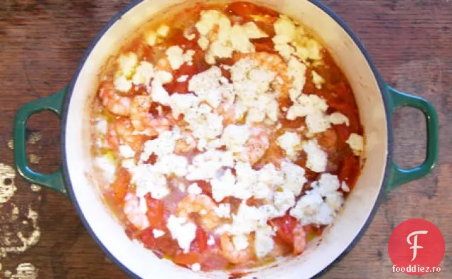 Roșii Prăjite Cu Creveți, Chili Și Feta