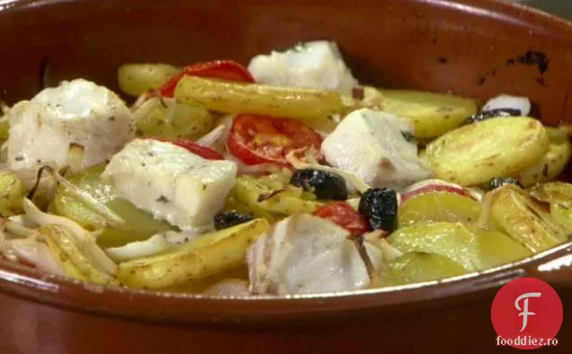 Claypot pește și cartofi