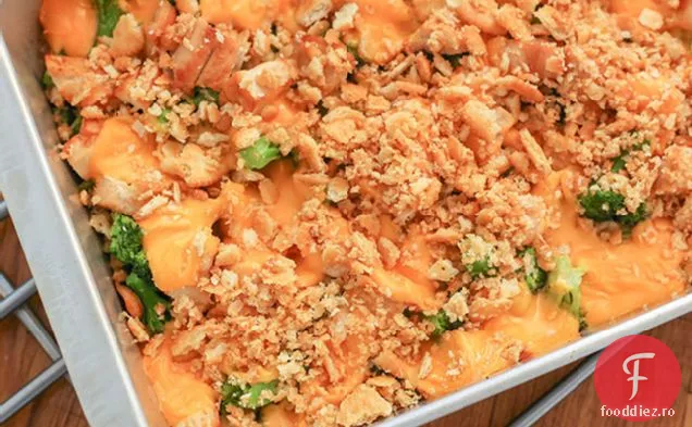 Broccoli-caserola de brânză cu pui