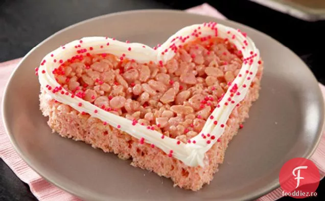 Krispies de orez de Valentine 's Valentine' s Crispies