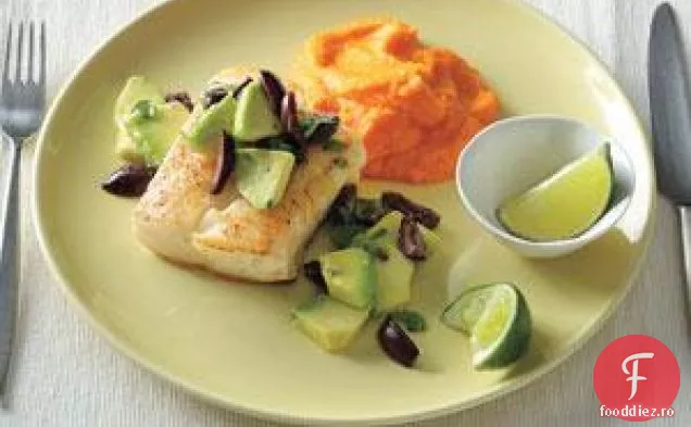 Pollock Cu Gust De Avocado Și Piure De Morcovi