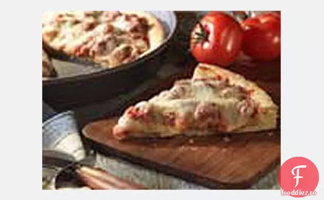 Pizza Cu Cârnați În Stil Chicago
