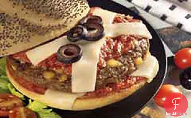 Burger De Pizza Cu Brânză Dublă