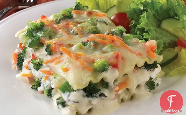 Lasagna Veggie în sos de cremă de parmezan