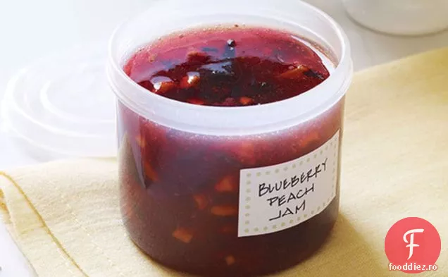 30 de minute pentru Casă sigur.Jell gem de congelator de afine-piersici