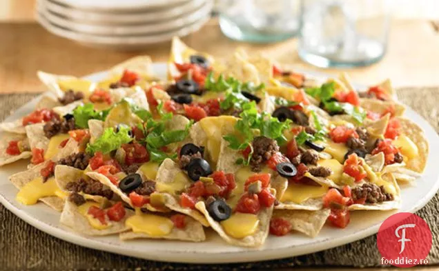 Velveeta, rapid, n, gustos, încărcat, nachos