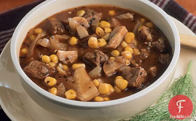 Carne de vită cu porumb și fenicul