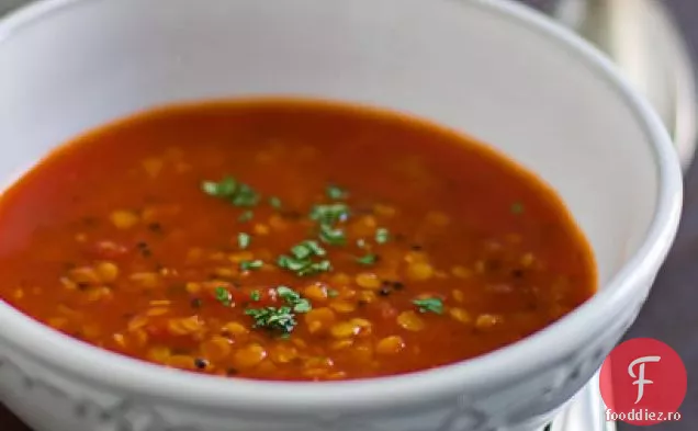 Supa De Rosii Cu Linte-Stil Indian