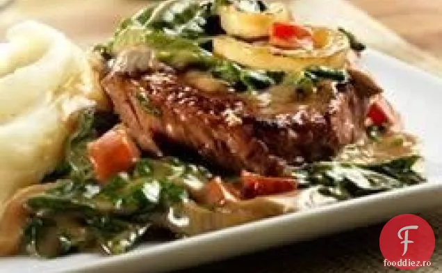 Friptură de vită cu spanac pentru copii