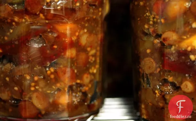 Chutney de roșii verzi-mere