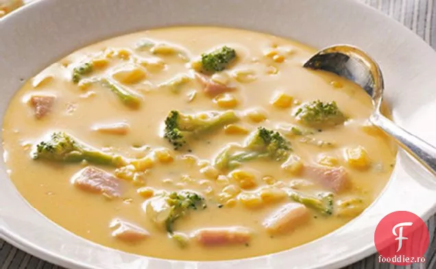 Supă de broccoli Velveeta și șuncă