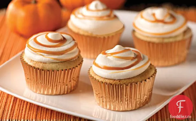 Cupcakes Cu Cremă De Caramel-Dovleac
