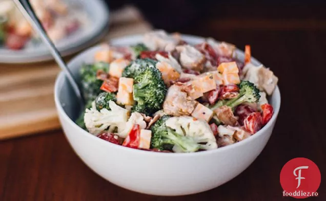 Salată De Broccoli, Conopidă Și Pui