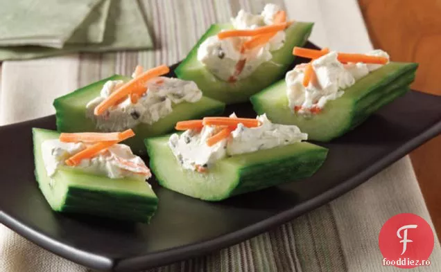 Cremă de brânză 'n Herb castravete Bites