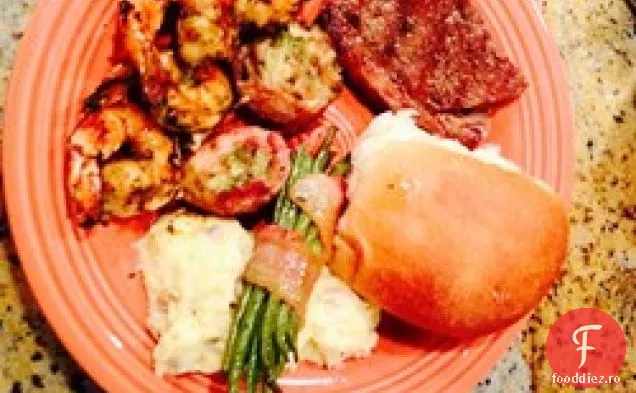 Creveți picante la grătar cu nucă de cocos și var