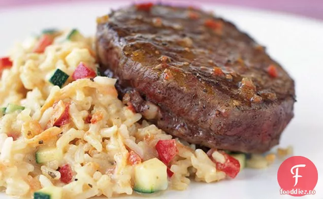 Filet de vită cu Risotto cremos