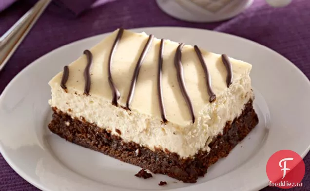 Ușor Brownie-Fund Scorțișoară-Portocaliu Latte Cheesecake