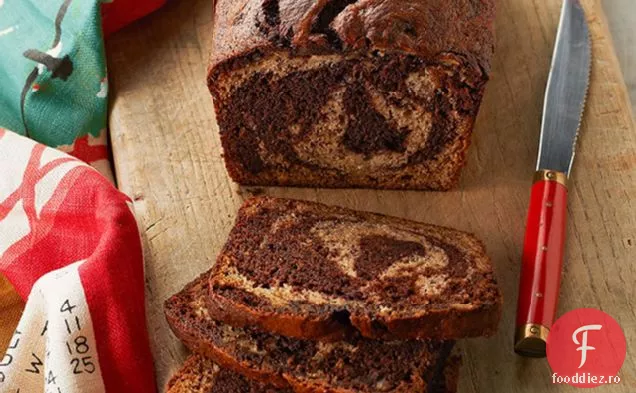 Pâine Cu Banane Marmorate Cu Ciocolată