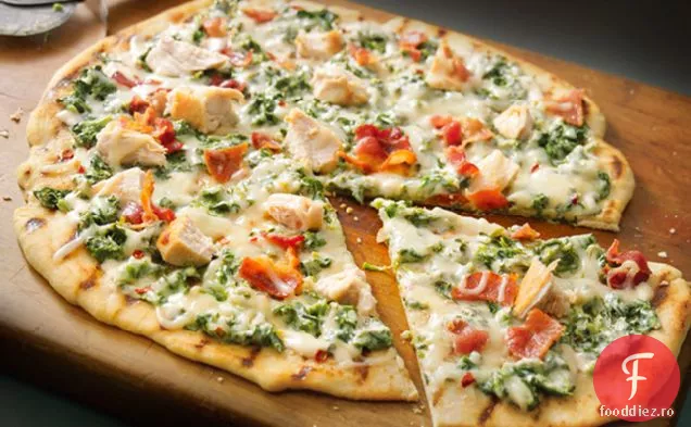 Spanac La Grătar-Pizza Alfredo