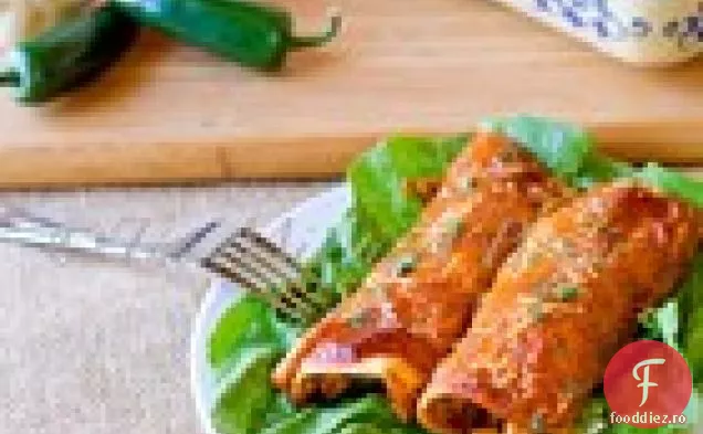 Pui și Garbanzo Enchiladas