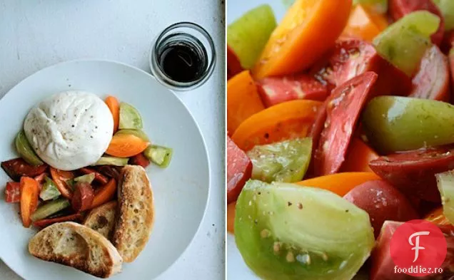 Salată De Roșii Și Burrata Heirloom