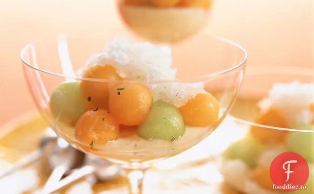 Pepene galben cu Granita de vanilie si iaurt de citrice