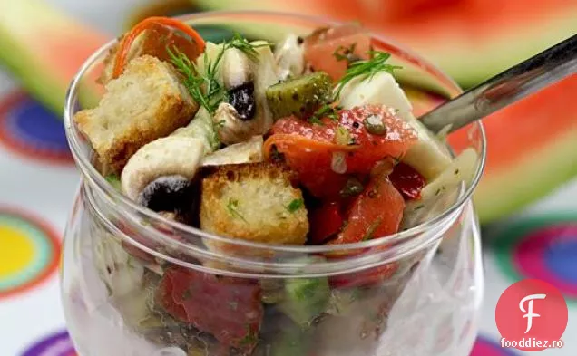 Rețetă Panzanella pepene verde (salată de vară)