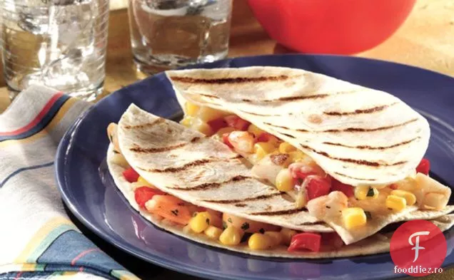 Sandvișuri Cu Tortilla Cu Creveți La Grătar