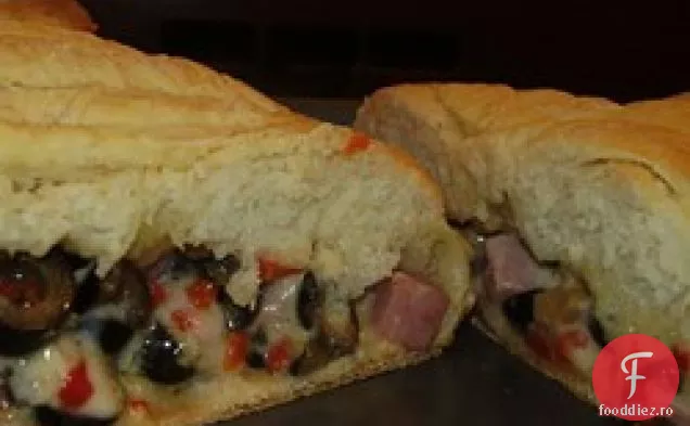 Pâine de picnic cu șuncă și brânză