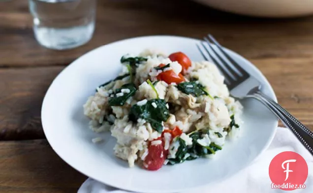 Risotto cu pui și spanac