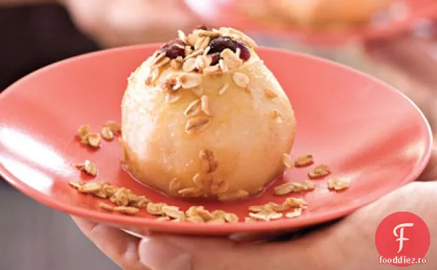 Pere Coapte Cu Topping De Streusel Cu Fulgi De Ovăz