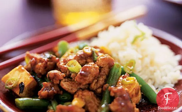 Carne de porc Hoisin cu fasole verde