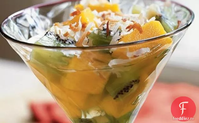 Ambrozie de fructe tropicale cu rom