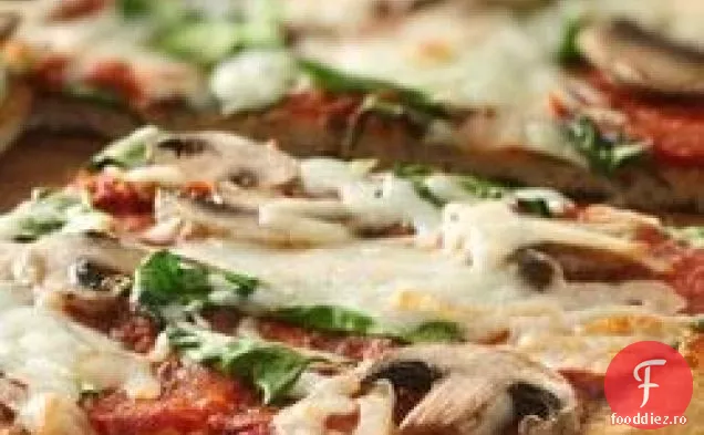 Pizza cu spanac și ciuperci la grătar