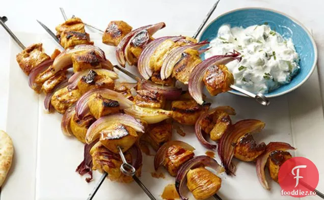 Kabobs De Pui De Inspirație Indiană