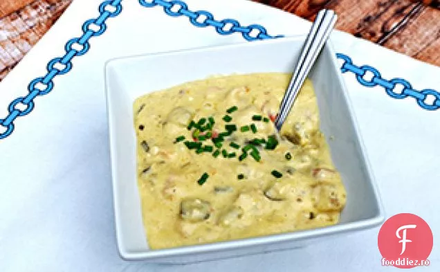 Aragaz lent cremă de pui și tocană de cartofi