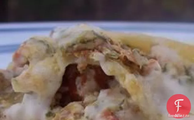 Lasagna ușoară de spanac cu sos alb