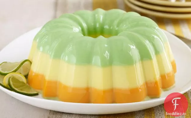 Desert Cremos De Gelatină Triplă-Citrice