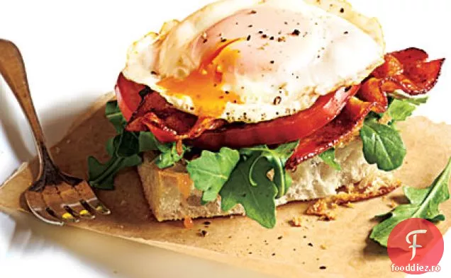 Sandwich-uri BLT cu ou prăjit