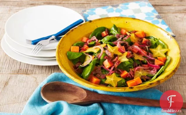 Salată Tropicală De Spanac Ofilit