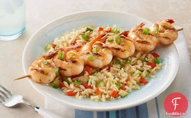 Frigarui de creveți All-in-One cu orez la grătar
