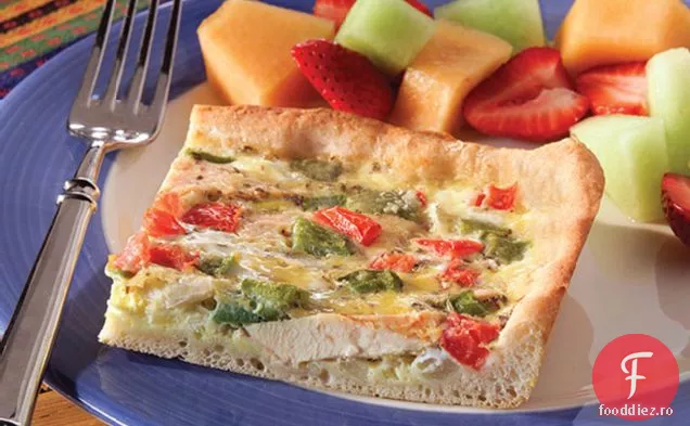 Pătrate De Quiche Cu Plante De Pui
