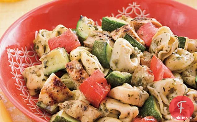 Tortellini cu pui și legume la grătar