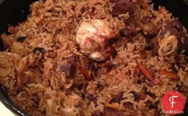 Plov Uzbek (miel și orez Pilaf)