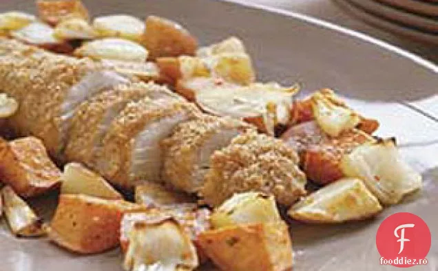 Filet de porc cu legume prăjite