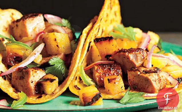 Tacos al Pastor cu salată de ananas la grătar