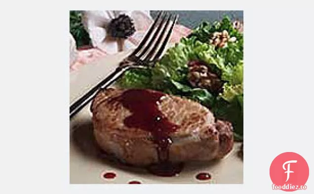Cotlete De Porc Glazurate Cu Zmeură