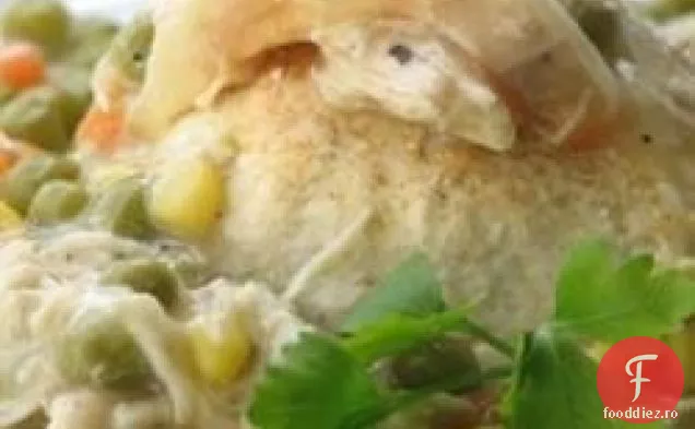Caserola de pui și biscuiți