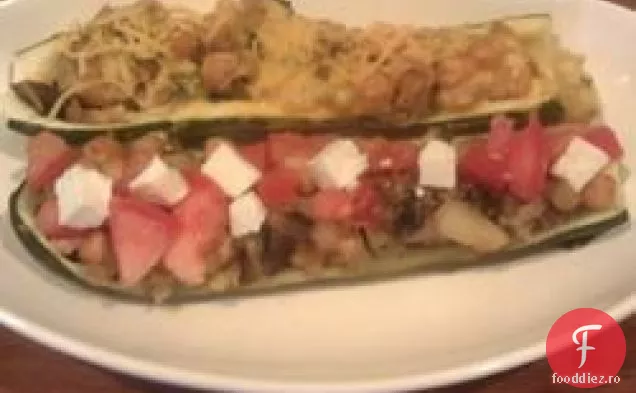 Zucchini Cu Mazăre De Pui Și Umplutură De Ciuperci